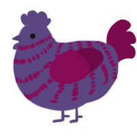 Mixed Berry, a overcast and wine chicken with a bar pattern