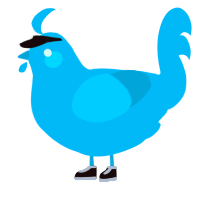 A cerulean chicken