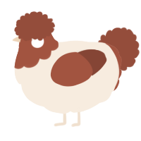 Saffron Milk, a cream and russet chicken with a head pattern