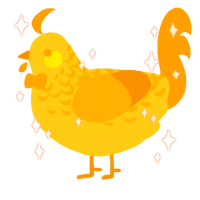 A honey and ochre chicken with a half-lace pattern