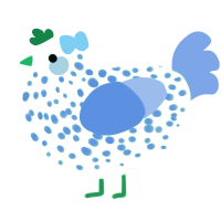 A maroon and orange chicken with a speckle pattern