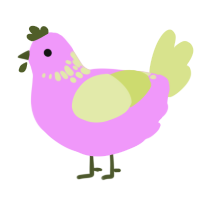 (unnamed), a lavender and lemon chicken with a neck-speckle pattern