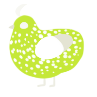 (unnamed), a lime and white chicken with a speckle pattern
