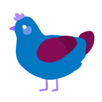 A sapphire and wine chicken