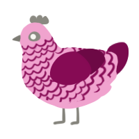 (unnamed), a pink and wine chicken with a lace pattern