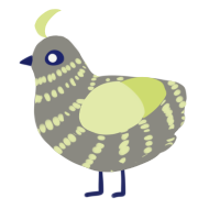 A ash and lemon chicken with a bar pattern