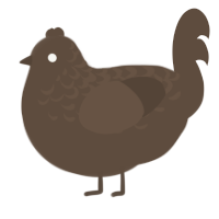 cohesive turd, a bark chicken with a half-lace pattern