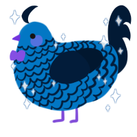 Isatis tinctoria, a sapphire and tumblr chicken with a lace pattern