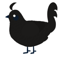 Yes Wormies, a sable chicken with a lace pattern