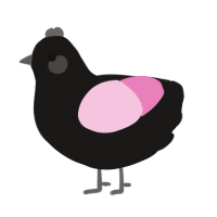 (unnamed), a sable and pink chicken