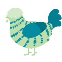 A gluppy and sea chicken with a bar pattern
