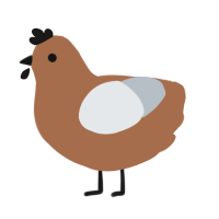 A brown and mist chicken