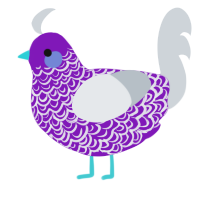 PSLEgg 状元, a violet and mist chicken with a double-lace pattern