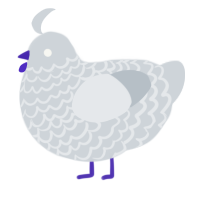 Moonblossom, a mist chicken with a lace pattern