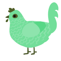 A spring chicken with a lace pattern