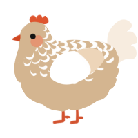 Ristretto, a beige and cream chicken with a half-lace pattern