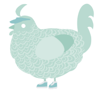 Mint Chip, a mint chicken with a double-lace pattern