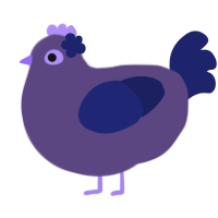 A overcast and navy chicken