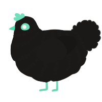 A sable chicken with a bar pattern