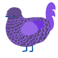 (unnamed), a overcast and blurple chicken with a lace pattern