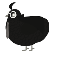 A sable and black chicken with a lace pattern
