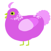 (unnamed), a orchid and lavender chicken with a neck-speckle pattern
