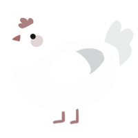 A mist and silver chicken with a head pattern