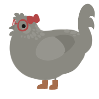 A ash chicken with a neck-speckle pattern
