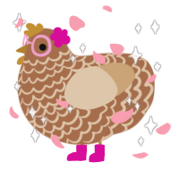 Repecka, a brown and beige chicken with a lace pattern