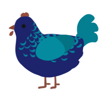 Seaspray, a navy and sea chicken with a half-lace pattern