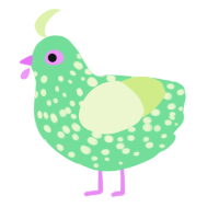 (unnamed), a spring and apple chicken with a speckle pattern