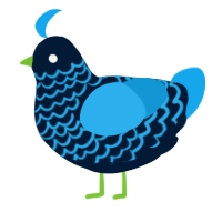 A tumblr and sky chicken with a lace pattern