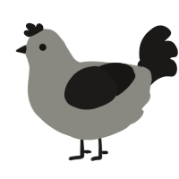 depression, a ash and sable chicken