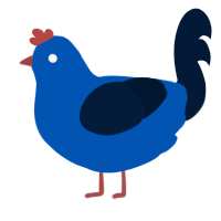 A ultramarine and tumblr chicken