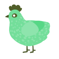 A spring chicken with a speckle pattern