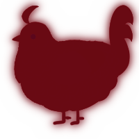 Diluted, a crimson chicken with a double-lace pattern