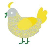 (unnamed), a silver and yellow chicken with a double-lace pattern