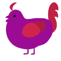 A plum and crimson chicken