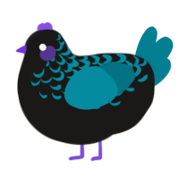 A sable and sea chicken with a half-lace pattern