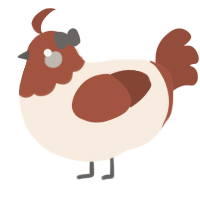 Easter, a cream and russet chicken with a head pattern
