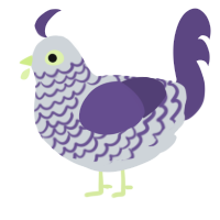 A mist and overcast chicken with a lace pattern