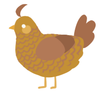 A gold and brown chicken with a lace pattern