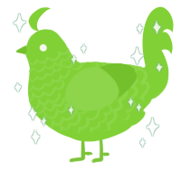 Blade of Grass, a grass chicken with a lace pattern