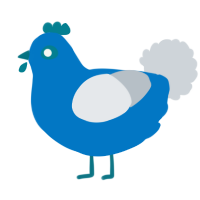 A sapphire and mist chicken
