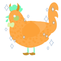 A ultramarine chicken with a speckle pattern