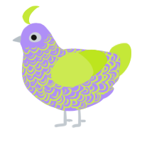 Precious Algae, a lilac and lime chicken with a double-lace pattern