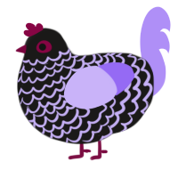 (unnamed), a sable and lilac chicken with a lace pattern