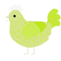 A lemon and lime chicken with a speckle pattern