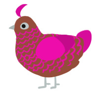 (unnamed), a russet and fuchsia chicken with a lace pattern