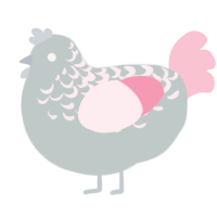 A silver and rose chicken with a half-lace pattern